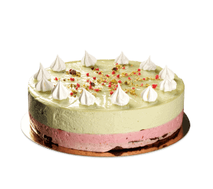 Raspberry-pistachio cake